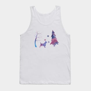 Cairn Terrier Art Snowflakes Winter Tank Top